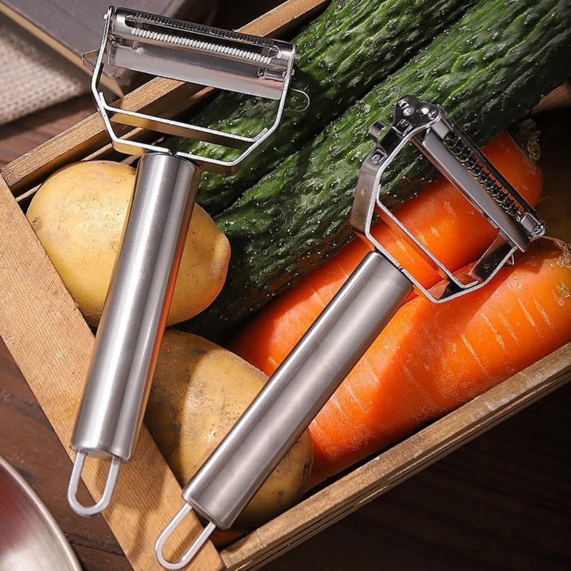 Multifunctional Vegetable and Fruit Peeler -  Stainless Steel.