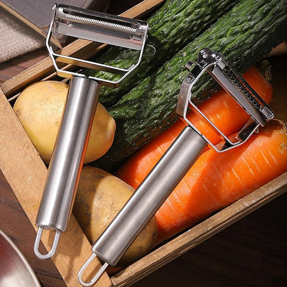 Multifunctional Vegetable and Fruit Peeler -  Stainless Steel.