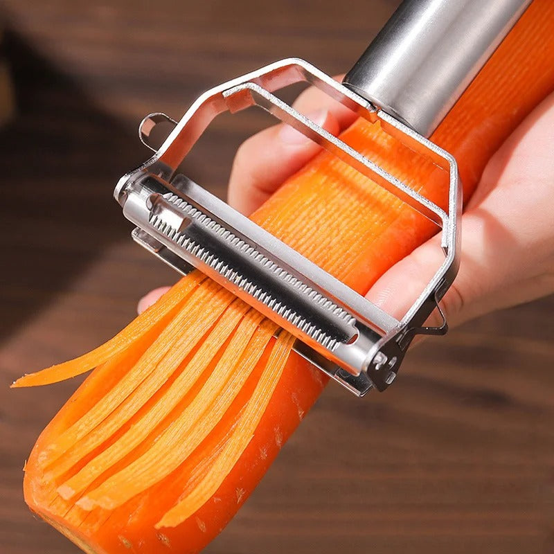 Multifunctional Vegetable and Fruit Peeler -  Stainless Steel.