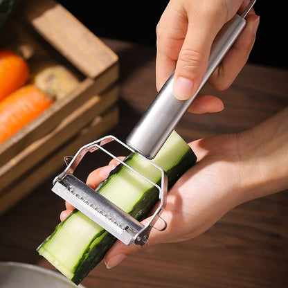 Multifunctional Vegetable and Fruit Peeler -  Stainless Steel.