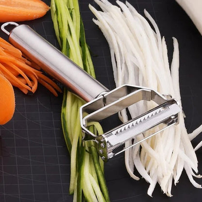 Multifunctional Vegetable and Fruit Peeler -  Stainless Steel.