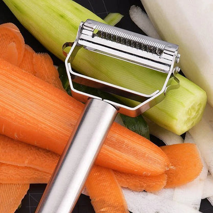 Multifunctional Vegetable and Fruit Peeler -  Stainless Steel.